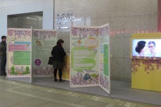 The photo shows visitors viewing exhibition panels at the roving exhibition to gain a better understanding of the Ordinance.